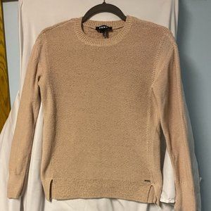 DKNY Beige Crewneck Sweater